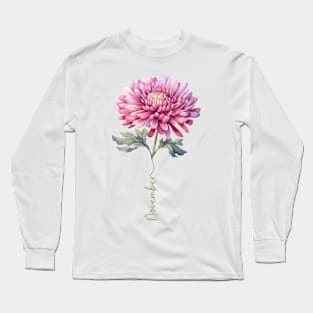 Chrysanthemum - Birth Month Flower for November Long Sleeve T-Shirt